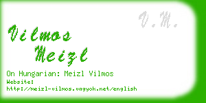 vilmos meizl business card